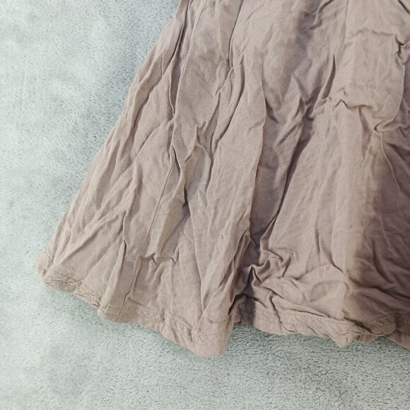 100% Rayon Short A-Line Skirt Size XS (W26) Casual Office Solid Taupe - Picture 3 of 9